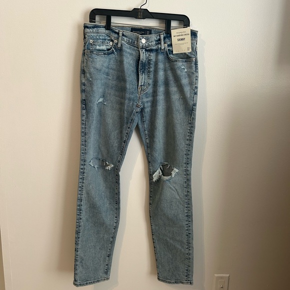 A&F SIGNATURE STRETCH Men’s Skinny Jeans 33x32 Brand New with Tags - Picture 1 of 9